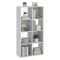 Libreria Bianco 6 Ripiani Installazione a Terra 61x30x121h cm, Struttura Verticale - Lifatila