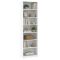 Libreria Bianco 6 Ripiani Installazione a Terra 80x33x234h cm, Struttura Verticale - Lika