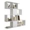 Libreria Bianco 9 Ripiani Installazione a Terra 93x28x142h cm, Struttura a zig zag - Budrio