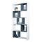 Libreria Bianco blu Ardesia 4 Ripiani Installazione Libera 80x22x170h cm, Sfumatura Colore Struttura Ardesia - Policoro
