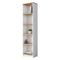 Libreria Bianco Marrone Rovere 4 Ripiani Installazione Libera 40x25x162h cm, Sfumatura Colore Struttura Rovere - Clitunno