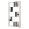 Libreria Bianco Nero Antracite 4 Ripiani Installazione Libera 90x20x180h cm, Sfumatura Colore Struttura Antracite - Tribogna