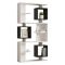 Libreria Bianco Nero Antracite 8 Ripiani Installazione Fissaggio al Muro 90x25x172h cm, Sfumatura Colore Struttura Antracite - Cergnago