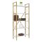 Libreria Bianco oro 5 Ripiani Installazione a Muro 90x34x180h cm, Struttura Fissa - Suriel