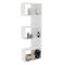 Libreria Bianco Rovere 4 Ripiani Installazione Libera 52x19x150h cm, Struttura Verticale - Nave