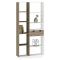 Libreria Bianco Rovere Marrone 8 Ripiani 2 Cassetti 80x25x189h cm, Installazione Libera - Imer