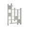 Libreria elegante bianca 122x188h cm - Achela