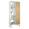 Libreria elegante bianca e quercia 79x190h cm - Lince