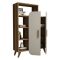 Libreria elegante noce e crema 90x132h cm - Agni