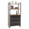 Libreria elegante quercia e nera 90x180h cm - Podul