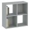 Libreria Grigio 2 Ripiani Installazione a Terra 61x30x61h cm, Struttura Verticale - Liha