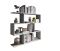 Libreria Grigio Cemento 3 Ripiani Installazione a Terra 110x25x96h cm, Sfumatura Colore Struttura Cemento - Terzolas