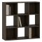 Libreria Marrone Noce 6 Ripiani Installazione a Terra 91x30x91h cm, Struttura Verticale - Liga