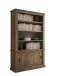 Libreria Marrone Noce Marrone Noce 3 Ripiani 2 Ante 122x40x203h cm, Installazione a Terra - Evandro