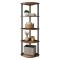 Libreria Marrone Noce Nero 4 Ripiani Installazione Libera 34x34x139h cm, Sfumatura Colore Struttura Noce - Sessanio