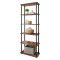 Libreria Marrone Noce Nero 4 Ripiani Installazione Libera 60x30x173h cm, Sfumatura Colore Struttura Noce - Nervina