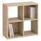 Libreria Marrone Rovere 2 Ripiani Installazione a Terra 61x30x61h cm, Struttura Verticale - Liha
