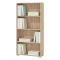 Libreria Marrone Rovere 3 Ripiani Installazione a Terra 70x24.5x142h cm, Sfumatura Colore Struttura Rovere - Prisco