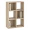 Libreria Marrone Rovere 4 Ripiani Installazione a Terra 61x30x91h cm, Struttura Verticale - Lifasa