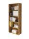 Libreria Marrone Rovere 4 Ripiani Installazione a Terra 79x34x188h cm, Struttura Mobile Verticale - Brugnera
