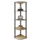 Libreria Marrone Rovere Nero 4 Ripiani Installazione Libera 34x34x139h cm, Sfumatura Colore Struttura Rovere - Sessanio