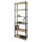 Libreria Marrone Rovere Nero 4 Ripiani Installazione Libera 60x30x173h cm, Sfumatura Colore Struttura Rovere - Nervina