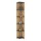 Libreria Marrone Rovere Nero Antracite 5 Ripiani Installazione Libera 25x25x160h cm, Sfumatura Colore Struttura Rovere - Tufillo