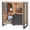 Libreria moderna quercia e nera 89x89h cm - Ercolina