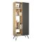 Libreria rialzata quercia e antracite 79x190h cm - Lince