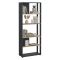 Libreria salvaspazio rovere e grigia 79x204h cm - MuGuiying