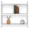 Mensola Bianco 2 Ripiani 44x10x40h cm - Rizza