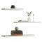 Mensola Bianco 3 Ripiani set da 3 Mensole 30x2x14h cm, - Roscigno