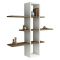 Mensola Bianco Marrone Noce 3 Ripiani Colore Struttura Marrone 96x20x101h cm, Sfumatura Colore Struttura Noce - Erbe