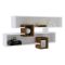 Mensola Bianco Marrone Rovere 4 Ripiani Colore Struttura Marrone 120x22x75h cm, Sfumatura Colore Struttura Rovere - Roddino