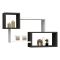 Mensola Bianco Nero Antracite 4 Ripiani Colore Struttura Nero 91x22x51h cm, Sfumatura Colore Struttura Antracite - Etnea