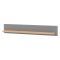 Mensola Grigio Marrone Rovere un Ripiano Dettaglio Geometrico 146x19.5x24h cm, Portata Ripiani 5 - Suelli