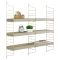 Mensola Grigio Tortora 3 Ripiani Sfumatura Colore Struttura Tortora 98x21x100h cm, - Scurelle