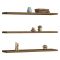 Mensola Marrone Noce 3 Ripiani set da 3 60x15x2h cm, Sfumatura Colore Struttura Noce - Meina