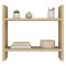 Mensola Marrone Rovere 2 Ripiani Sfumatura Colore Struttura Rovere 34x10x30h cm, - Morfasso