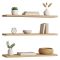 Mensola Marrone Rovere 3 Ripiani set da 3 60x15x2h cm, Sfumatura Colore Struttura Rovere - Meina