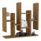 Mensola Marrone Rovere 6 Ripiani Sfumatura Colore Struttura Rovere 70x20x69h cm, - Riva
