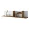 Mensola Marrone Rovere Bianco 4 Ripiani Colore Struttura Bianco 120x20x25h cm, Sfumatura Colore Struttura Rovere - Nureci