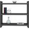 Mensola Nero Antracite 2 Ripiani Sfumatura Colore Struttura Antracite 44x10x40h cm - Rizza