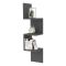 Mensola Nero Antracite 3 Ripiani Sfumatura Colore Struttura Antracite 105x25x25h cm, - Budoni