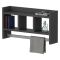 Mensola Nero Antracite 4 Ripiani Sfumatura Colore Struttura Antracite 64x15x35h cm, - Cortale