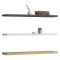 Mensola Nero Antracite Marrone Rovere 3 Ripiani set da 3 60x15x2h cm, Colore Struttura Marrone - Meina