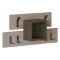 Mensola porta abiti 68x32h cm 6 posti marrone e beige - Jimena