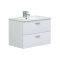 Mobile bagno 2 cassetti 70x45x50h cm bianco lucido - Tico
