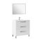 Mobile bagno moderno 3 cassetti 80x86x45h cm bianco lucido - Elleboro
