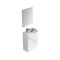 Mobile bagno sospeso con specchio 40x58x22h cm bianco lucido - Akamaru